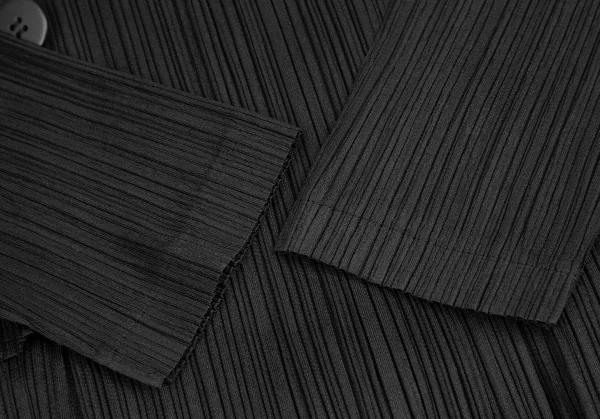 PLEATS PLEASE Detachable Fur Collar Pleated Double Coat K-125032_006