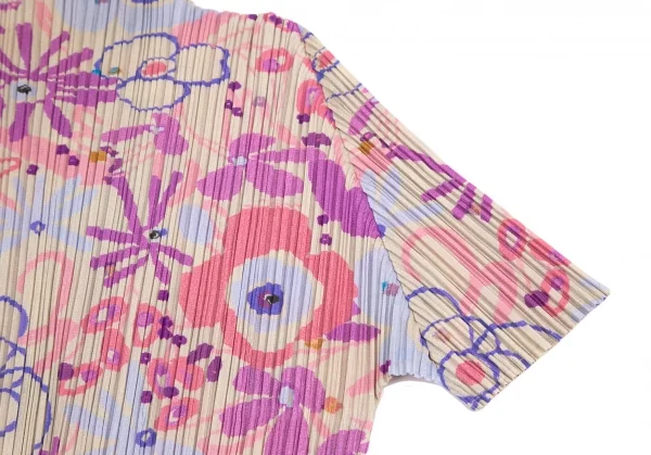 PLEATS PLEASE Floral Printed Top & Skirt K-125038_007