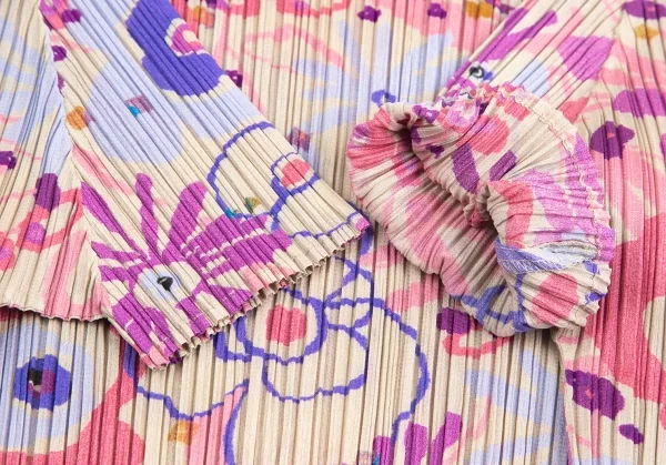 PLEATS PLEASE Floral Printed Top & Skirt K-125038_008