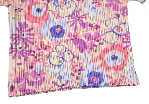 PLEATS PLEASE Floral Printed Top & Skirt K-125038_009