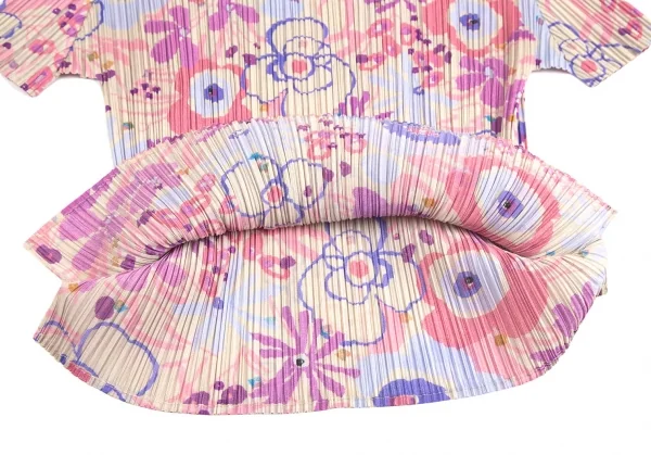 PLEATS PLEASE Floral Printed Top & Skirt K-125038_010