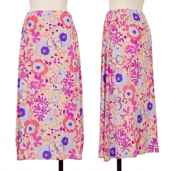 PLEATS PLEASE Floral Printed Top & Skirt K-125038_012