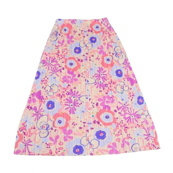 PLEATS PLEASE Floral Printed Top & Skirt K-125038_013