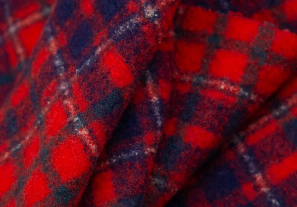 45rpm Compressed Wool Check Fringe Muffler K-125049_004