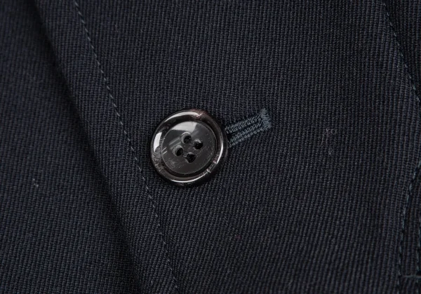 コムデギャルソンCOMME des GARCONS ウールギャバボンディング切替ショートジャケット 紺S K-125050_004