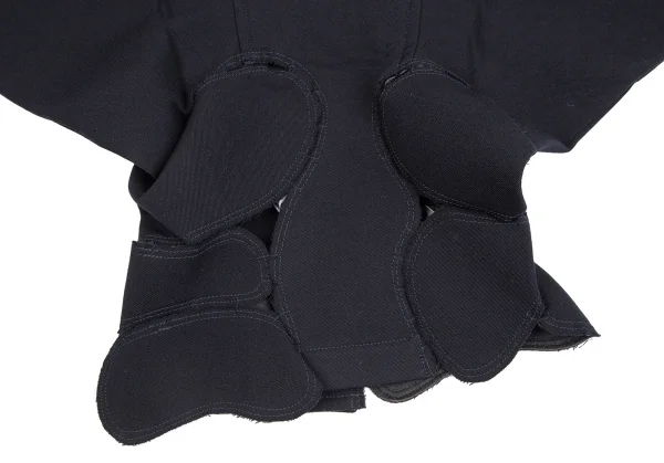 コムデギャルソンCOMME des GARCONS ウールギャバボンディング切替ショートジャケット 紺S K-125050_012