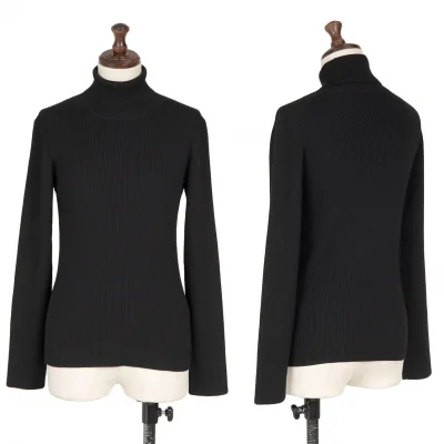 yoshie inaba Wool Rib Turtle Neck Knit Sweater