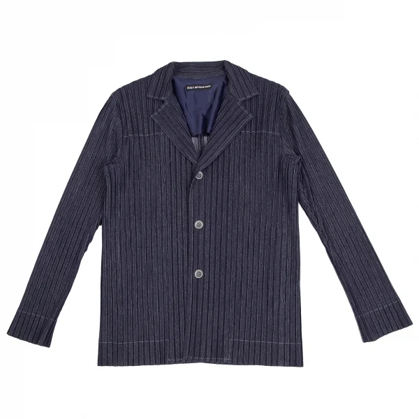 イッセイミヤケ メンISSEY MIYAKE MEN デニムプリントプリーツセットアップスーツ インディゴ4 K-125115_002