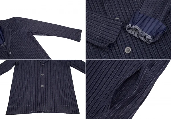 イッセイミヤケ メンISSEY MIYAKE MEN デニムプリントプリーツセットアップスーツ インディゴ4 K-125115_004