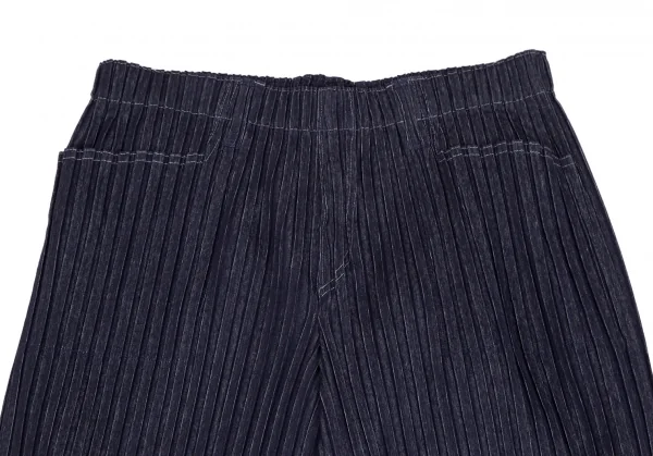 イッセイミヤケ メンISSEY MIYAKE MEN デニムプリントプリーツセットアップスーツ インディゴ4 K-125115_010