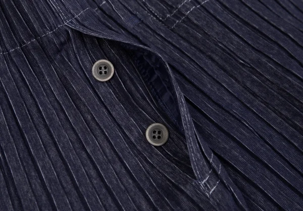 イッセイミヤケ メンISSEY MIYAKE MEN デニムプリントプリーツセットアップスーツ インディゴ4 K-125115_012