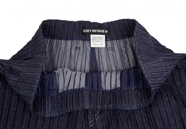 イッセイミヤケ メンISSEY MIYAKE MEN デニムプリントプリーツセットアップスーツ インディゴ4 K-125115_013