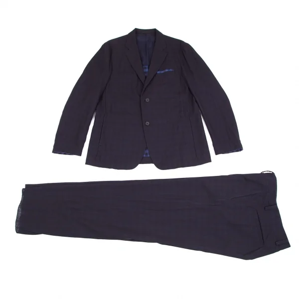 ISSEY MIYAKE MEN Checker Lining Jacket & Pants Navy 4 K-125118_001