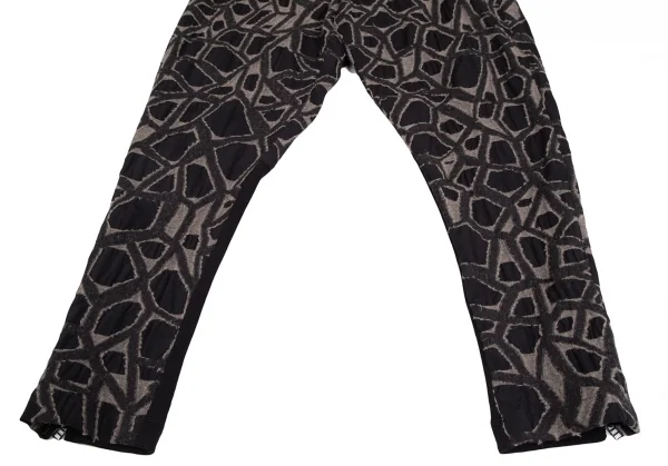 イッセイミヤケ メンISSEY MIYAKE MEN ネットカットジャガードデザインセットアップスーツ 黒グレー4 K-125121_013