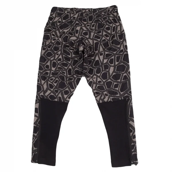 イッセイミヤケ メンISSEY MIYAKE MEN ネットカットジャガードデザインセットアップスーツ 黒グレー4 K-125121_015