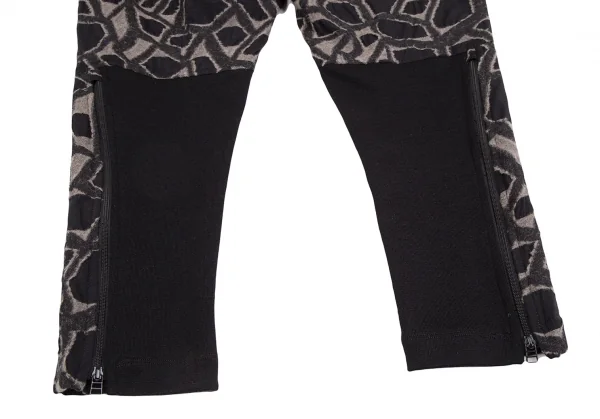 イッセイミヤケ メンISSEY MIYAKE MEN ネットカットジャガードデザインセットアップスーツ 黒グレー4 K-125121_016