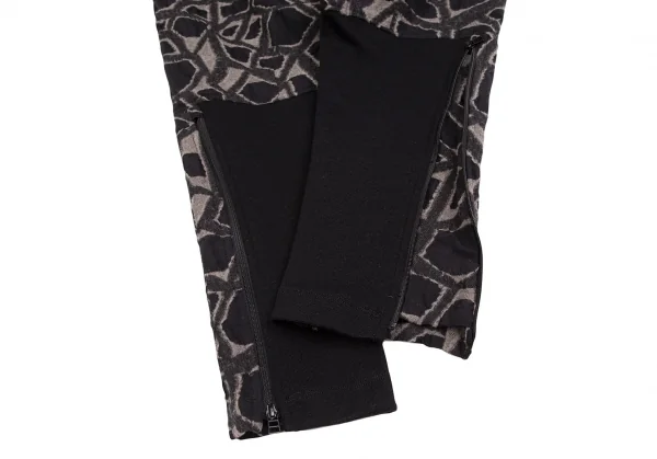 イッセイミヤケ メンISSEY MIYAKE MEN ネットカットジャガードデザインセットアップスーツ 黒グレー4 K-125121_017