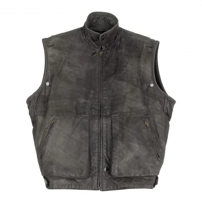 ISSEY MIYAKE MEN Boa Liner Cow Leather Vest