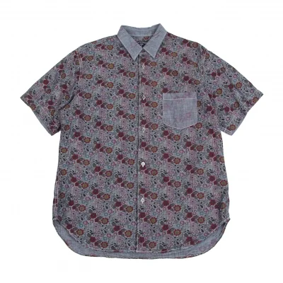 COMME des GARCONS HOMME Floral Printed Chambray Shirt