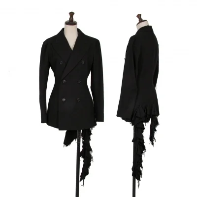Yohji Yamamoto FEMME Cotton Back Frill Double Jacket