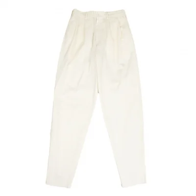 Yohji Yamamoto POUR HOMME Cotton Gabardine Tuck Pants
