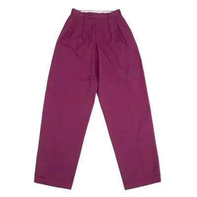 Yohji Yamamoto POUR HOMME Waist Elastic Switching Cotton Tuck Pants