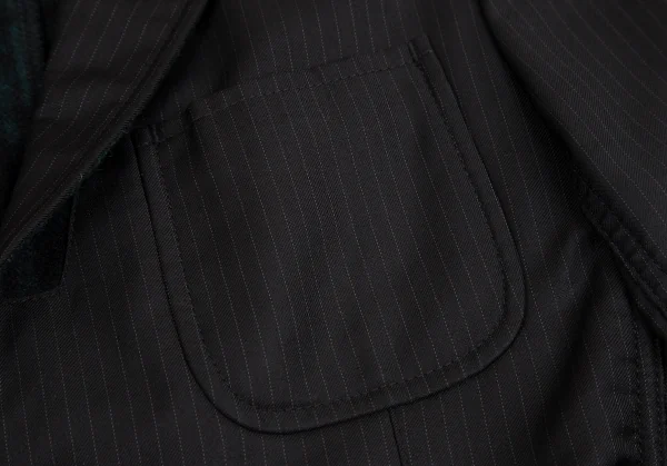 コムデギャルソン オムCOMME des GARCONS HOMME コーデュロイ切替パッカリングストライプジャケット 黒XS K-125267_005