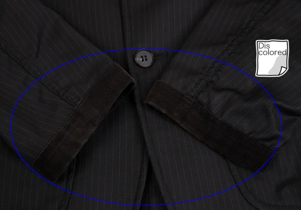 コムデギャルソン オムCOMME des GARCONS HOMME コーデュロイ切替パッカリングストライプジャケット 黒XS K-125267_008