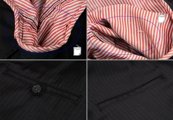 コムデギャルソン オムCOMME des GARCONS HOMME コーデュロイ切替パッカリングストライプジャケット 黒XS K-125267_014