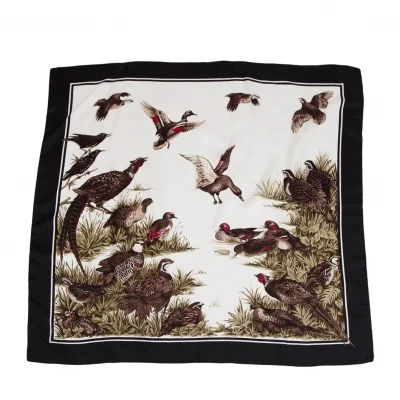 BALENCIAGA Bird Printed Silk Scarf