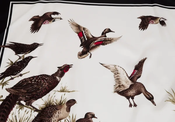 BALENCIAGA Bird Printed Silk Scarf K-125276_002
