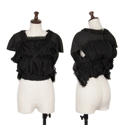COMME des GARCONS Frill Chiffon Switching Design Blouse