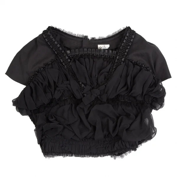 COMME des GARCONS Frill Chiffon Switching Design Blouse K-125297_002