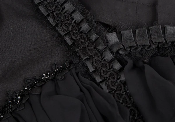 COMME des GARCONS Frill Chiffon Switching Design Blouse K-125297_004