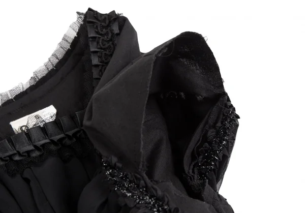 COMME des GARCONS Frill Chiffon Switching Design Blouse K-125297_005