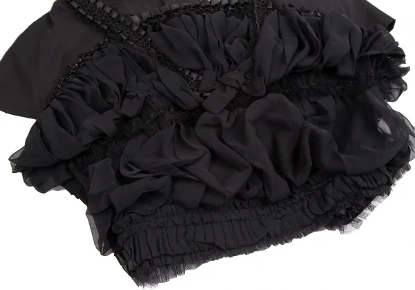 COMME des GARCONS Frill Chiffon Switching Design Blouse K-125297_006