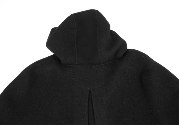 TSUMORI CHISATO Wool Nylon Hooded Double Poncho K-125308_011
