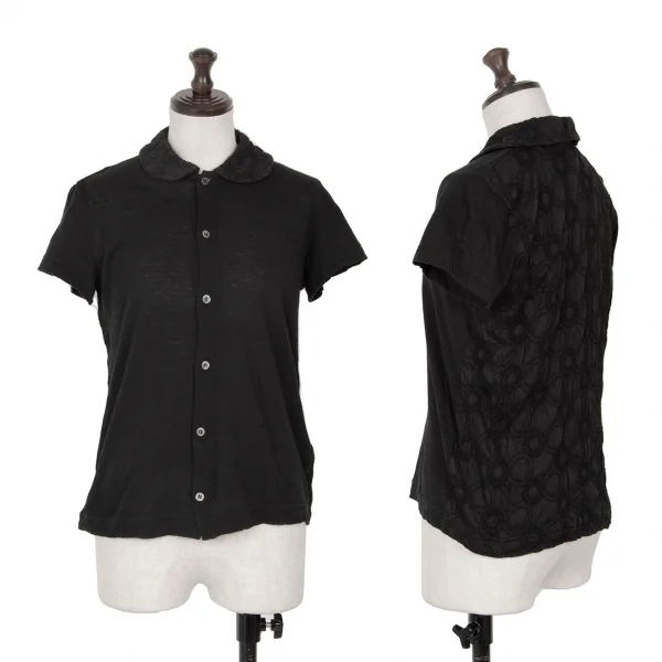tricot COMME des GARCONS Back Circle Embroidery Shirt Black S K-125313_001