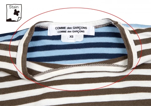 コムコム コムデギャルソンCOMME des GARCONS 切替ボーダーカットソー マルチXS K-125324_004