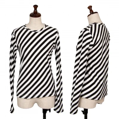 「大人気 新入荷 新品」に該当するファッション通販 コムコム コムデギャルソンCOMME des GARCONS 斜めボーダー トップス