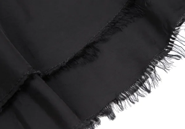 トリココムデギャルソンtricot COMME des GARCONSキュプラ裾裁ち切りラウンドカラープルオーバーブラウス 黒M K-125341_011