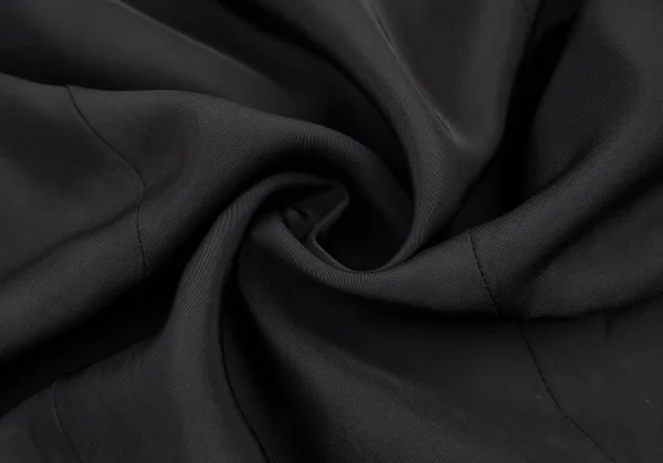 トリココムデギャルソンtricot COMME des GARCONSキュプラ裾裁ち切りラウンドカラープルオーバーブラウス 黒M K-125341_016