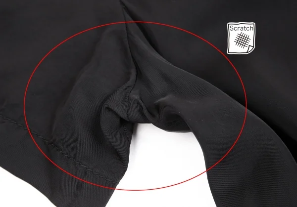 トリココムデギャルソンtricot COMME des GARCONSキュプラ裾裁ち切りラウンドカラープルオーバーブラウス 黒M K-125341_004