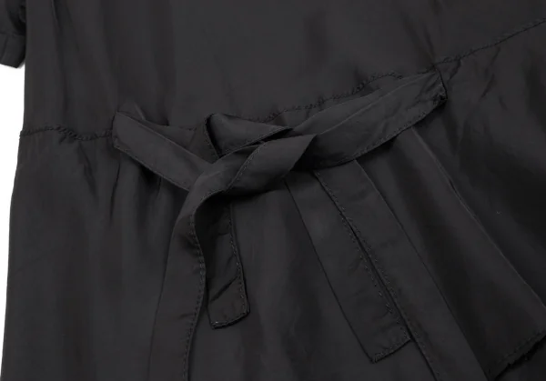 トリココムデギャルソンtricot COMME des GARCONSキュプラ裾裁ち切りラウンドカラープルオーバーブラウス 黒M K-125341_009