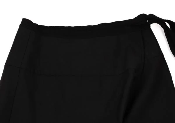 トリココムデギャルソンtricot COMME des GARCONS 混紡シルクハーフラップスカート 黒M K-125343_004