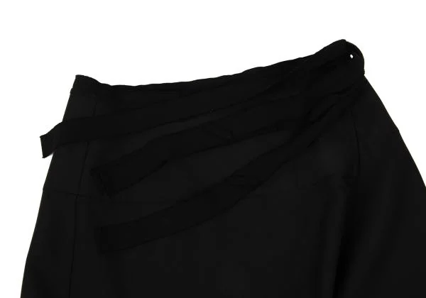 トリココムデギャルソンtricot COMME des GARCONS 混紡シルクハーフラップスカート 黒M K-125343_005