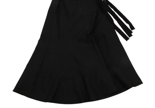 トリココムデギャルソンtricot COMME des GARCONS 混紡シルクハーフラップスカート 黒M K-125343_009