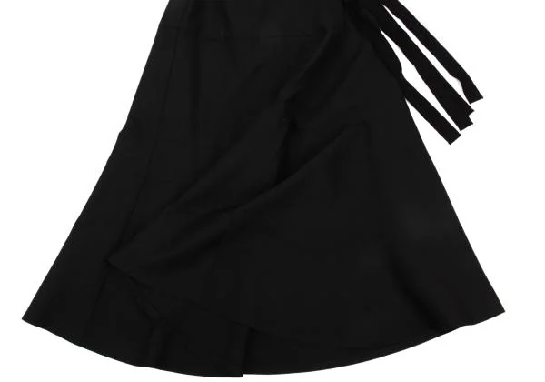 トリココムデギャルソンtricot COMME des GARCONS 混紡シルクハーフラップスカート 黒M K-125343_010