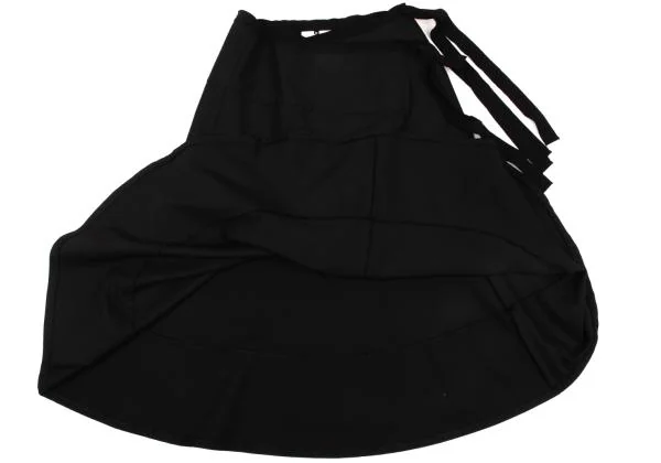 トリココムデギャルソンtricot COMME des GARCONS 混紡シルクハーフラップスカート 黒M K-125343_011