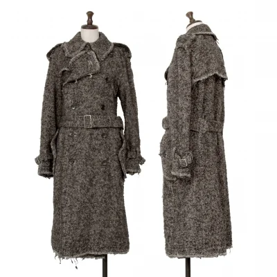 JUNYA WATANABE Fulling Tweed Wool Trench Coat